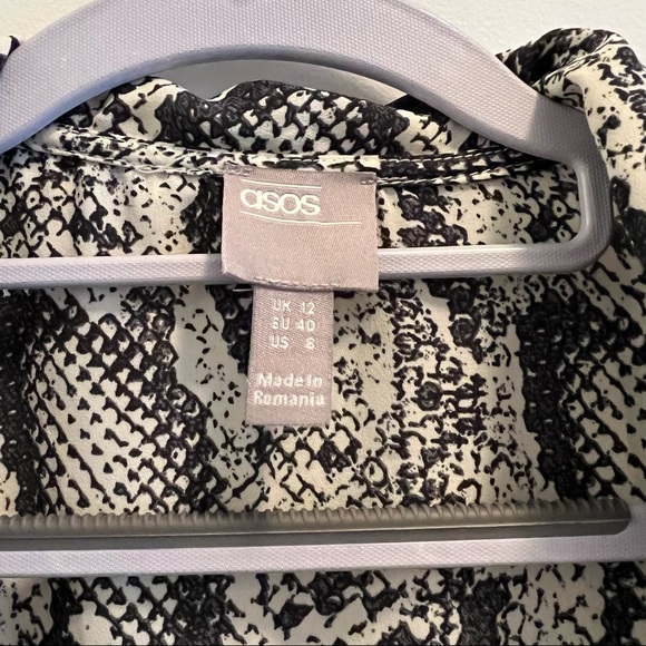 ASOS Snakeskin Bodysuit Blouse - Picture 3 of 3